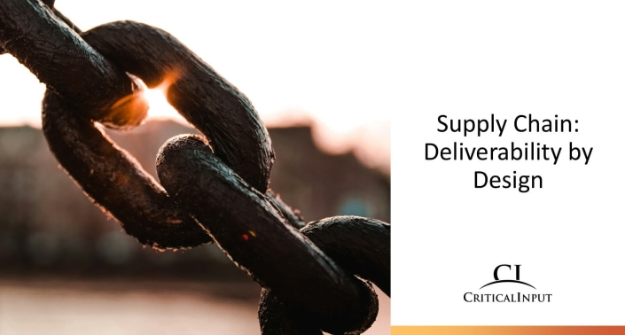 Supply Chain - Deliverability by Design